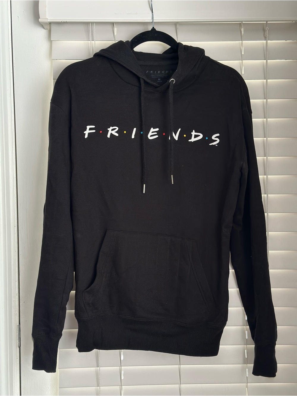 FRIENDS Black Hoodie with Multicolor Dot Logo